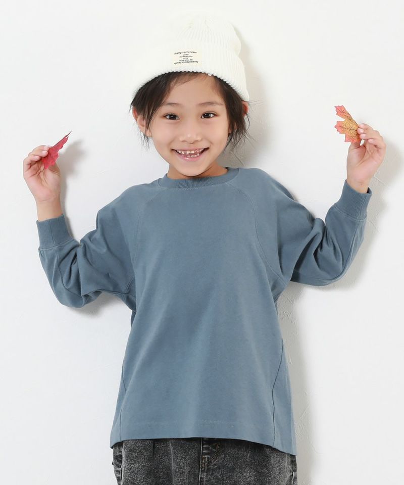 devirock 100%純棉 弧形袖長袖T恤