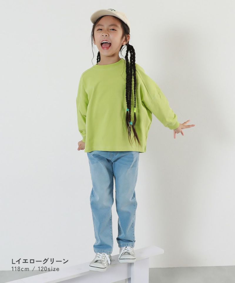 devirock 拼接縫線蝙蝠袖長袖T恤