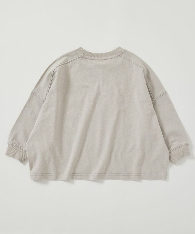 devirock 拼接縫線蝙蝠袖長袖T恤