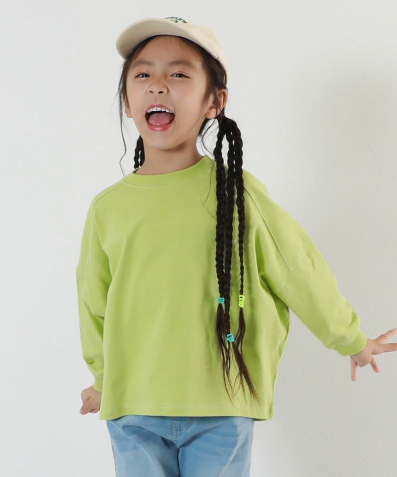 devirock 拼接縫線蝙蝠袖長袖T恤