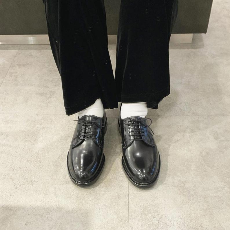 日本製HARUTA 簡約素面綁帶皮鞋 #711