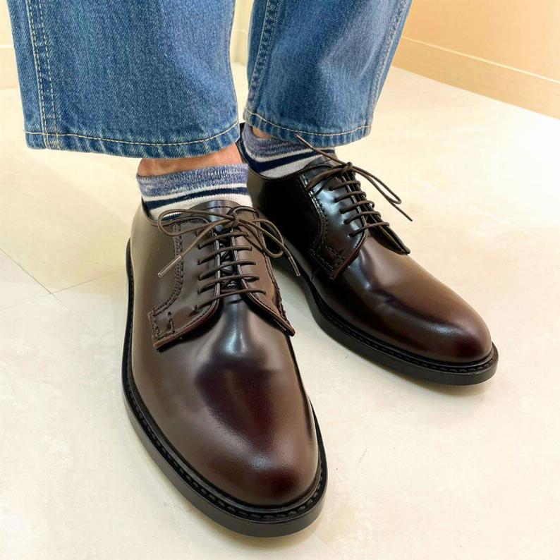 日本製HARUTA 簡約素面綁帶皮鞋 #711