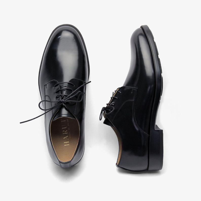 日本製HARUTA 超輕量素面綁帶皮鞋 #2600XL