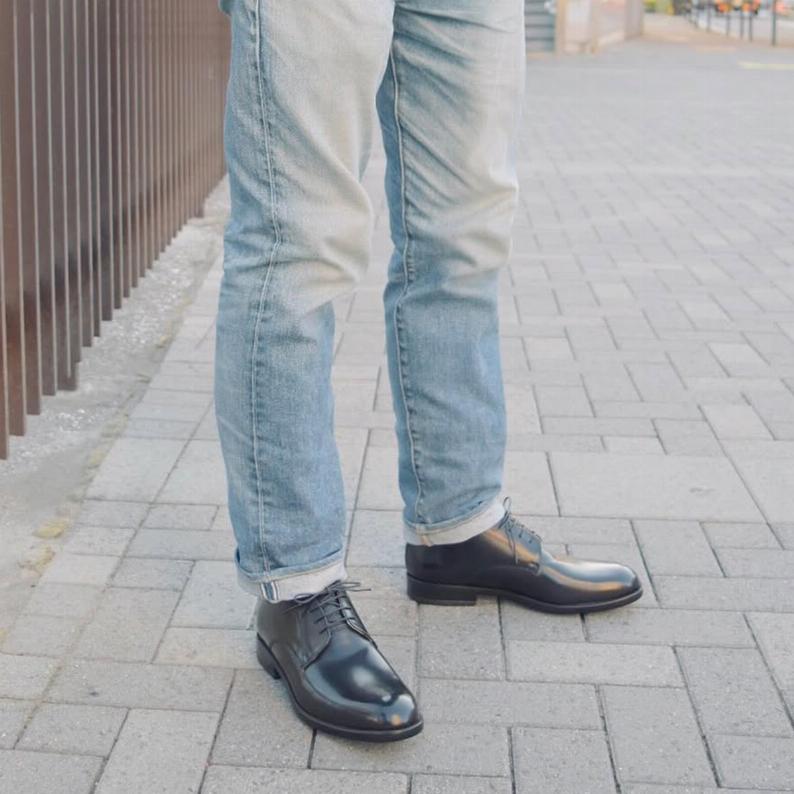 日本製HARUTA 超輕量素面綁帶皮鞋 #2600XL