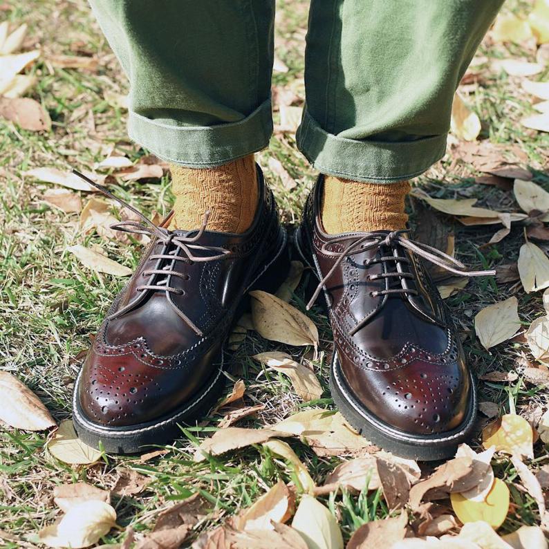 日本製HARUTA 雕花翼紋皮鞋 #379KS