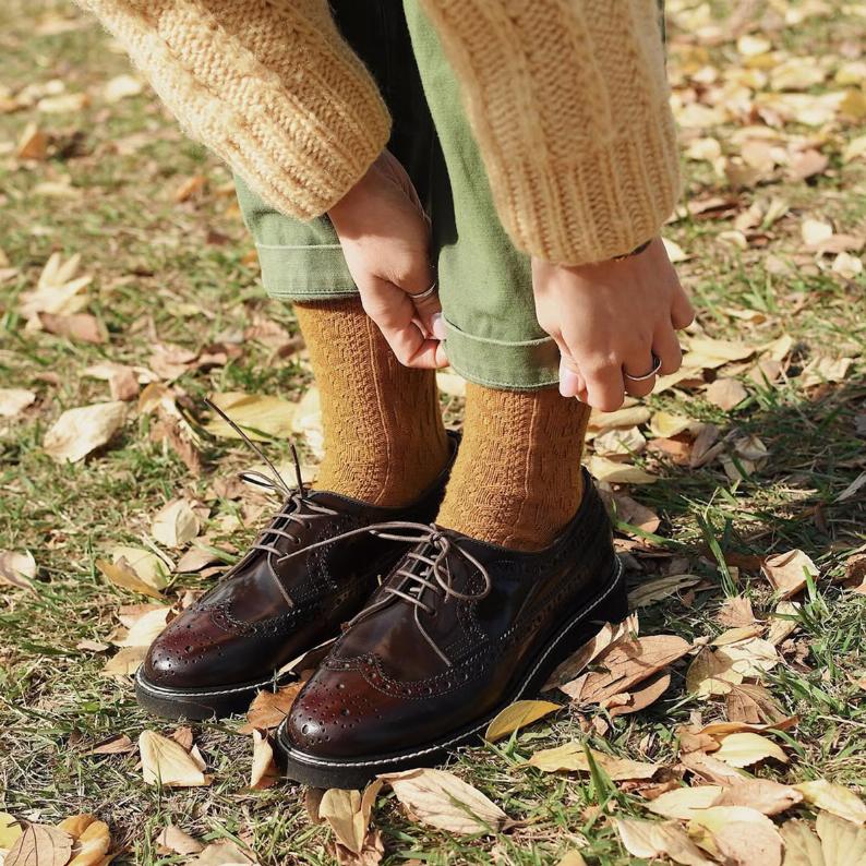 日本製HARUTA 雕花翼紋皮鞋 #379KS