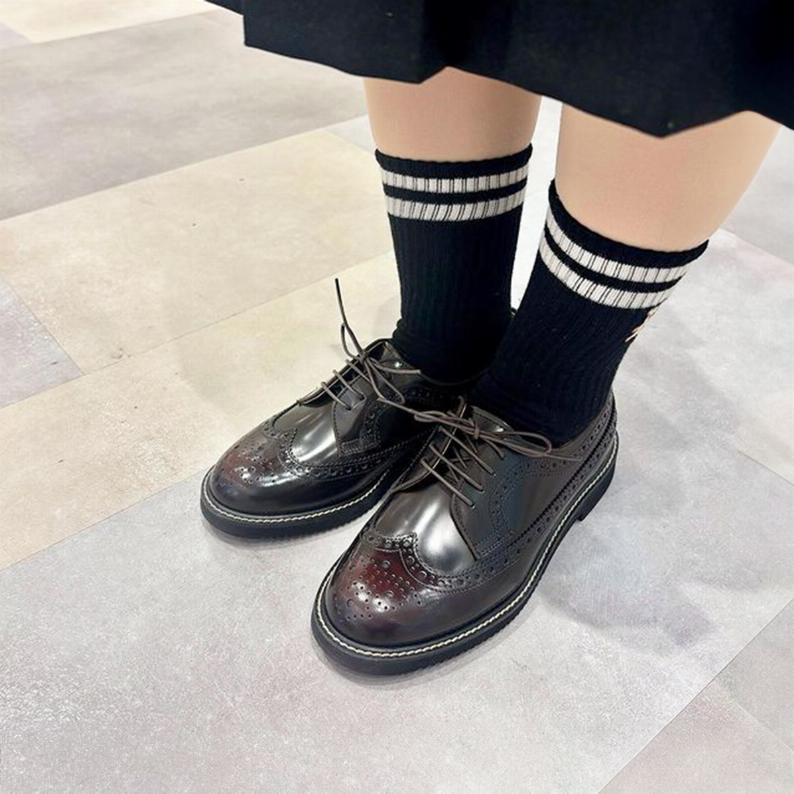 日本製HARUTA 雕花翼紋皮鞋 #379KS