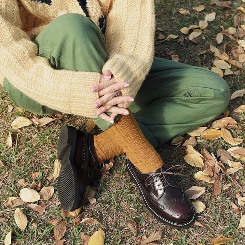 日本製HARUTA 雕花翼紋皮鞋 #379KS