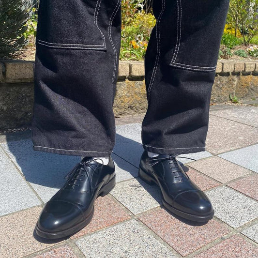 日本製HARUTA 超輕量直角翼紋綁帶皮鞋 #7191XL