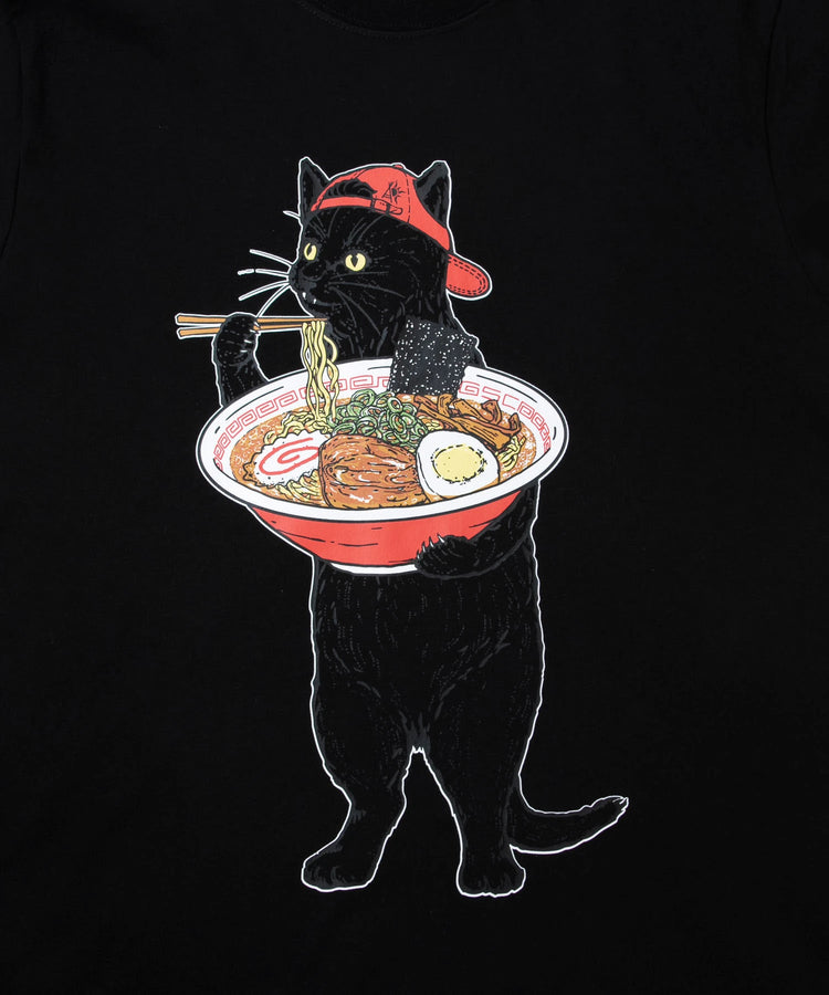 go slow caravan USA COTTON TEE (MENS/WOMENS) 貓咪拉麵印花短袖T恤