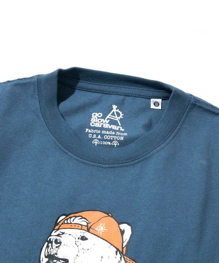 go slow caravan USA COTTON TEE (MENS/WOMENS) 煎餃熊印花短袖T恤