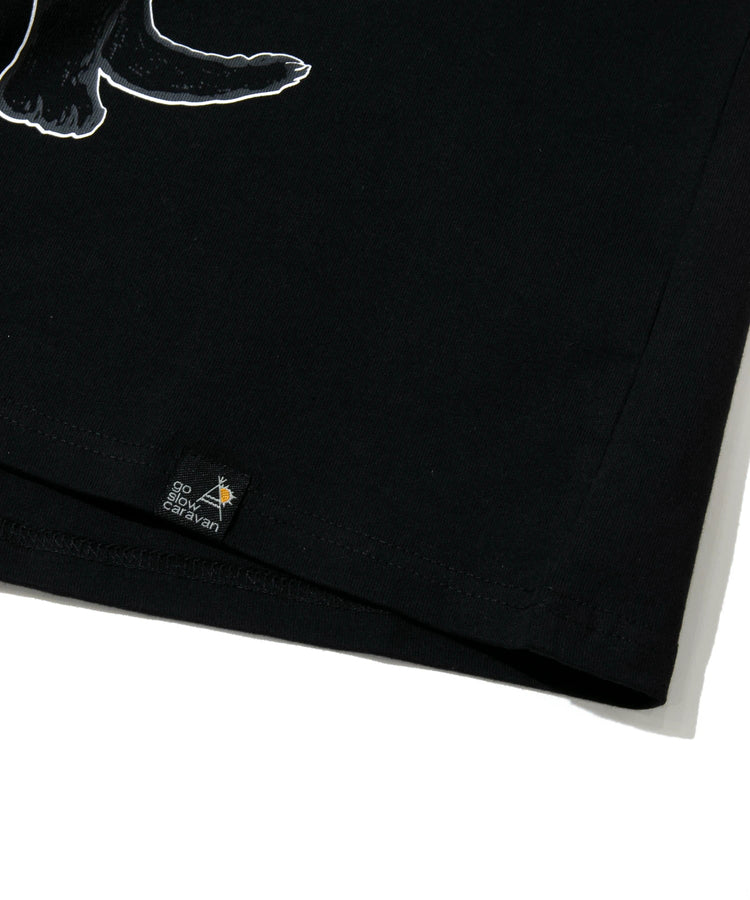 go slow caravan USA COTTON TEE (MENS/WOMENS) 貓咪拉麵印花短袖T恤