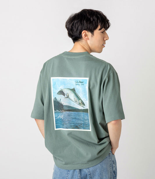 日本限定 L.L.Bean BEAN'S 1980 復古鱒魚短袖T恤上衣