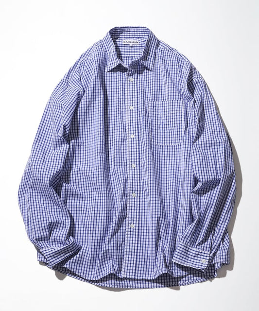 CAHLUMN Magazine Pocket Broad Shirt 寬版長袖格子口袋襯衫