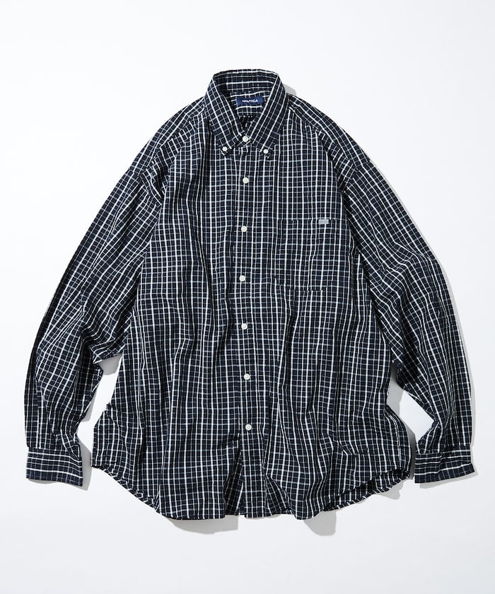 NAUTICA Washed Broad Tattersall L/S Shirts 水洗格紋長袖襯衫