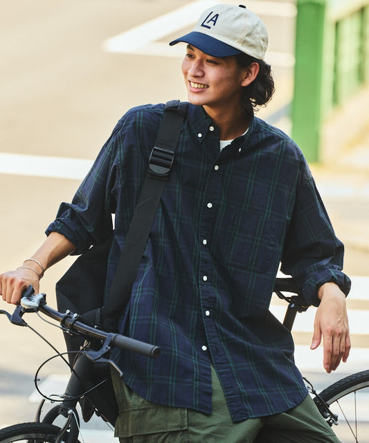 NAUTICA 復古BD寬版長袖襯衫