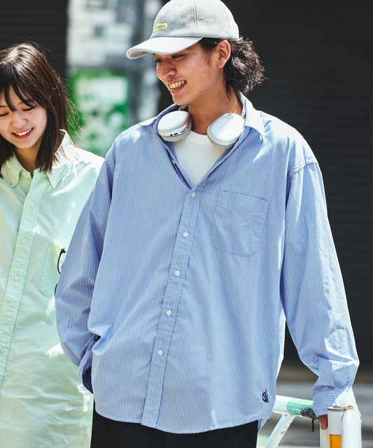 NAUTICA 復古寬版條紋襯衫