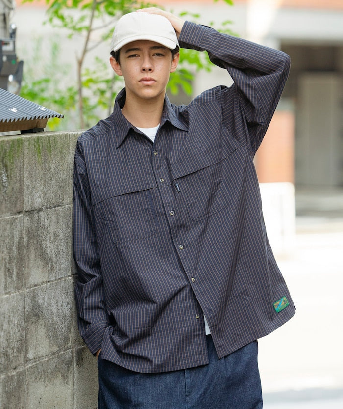 FREAK'S STORE x Foxfire fishing pocket long sleeve check shirt 長袖格紋口袋襯衫