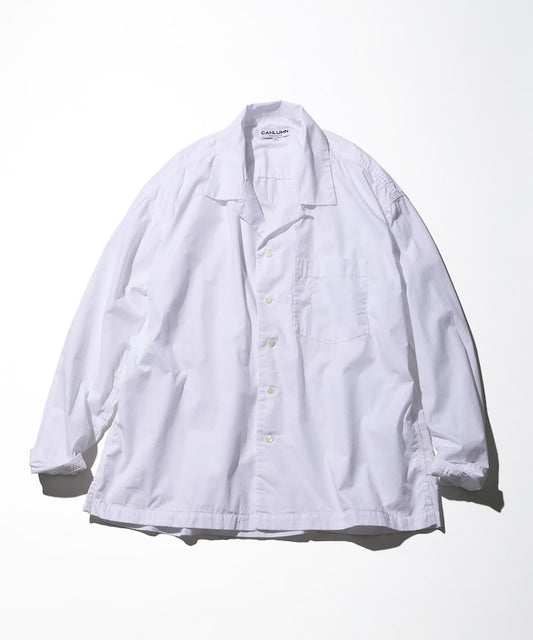 CAHLUMN Magazine Pocket Broadcloth Open Collar Shirt口袋寬版開領襯衫