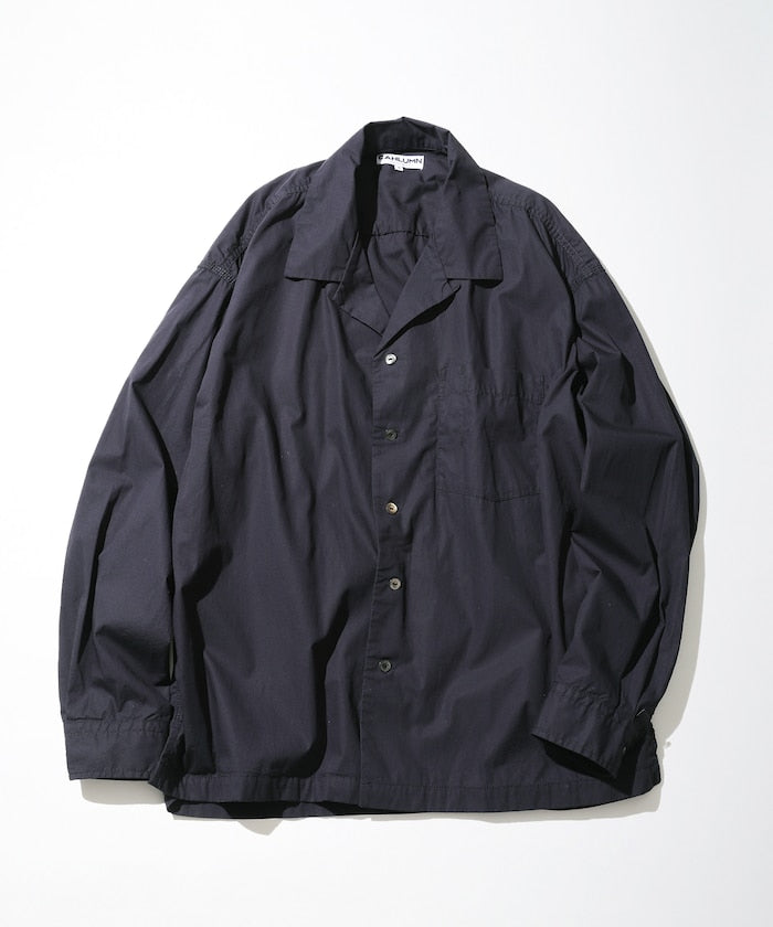 CAHLUMN Magazine Pocket Broadcloth Open Collar Shirt口袋寬版開領襯衫