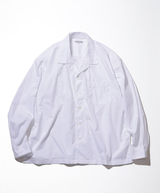 CAHLUMN Magazine Pocket Broadcloth Open Collar Shirt 長袖口袋襯衫