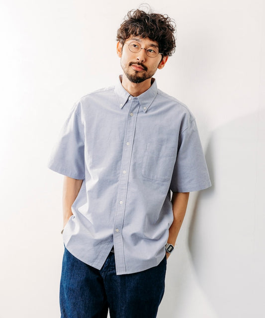 FREAK'S STORE Oxford Short sleeve button down shirt 短袖口袋牛津襯衫