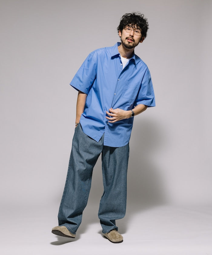 FREAK'S STORE Relaxed Fit Typewriter Regular Collar Short Sleeve Shirt 短袖口袋襯衫