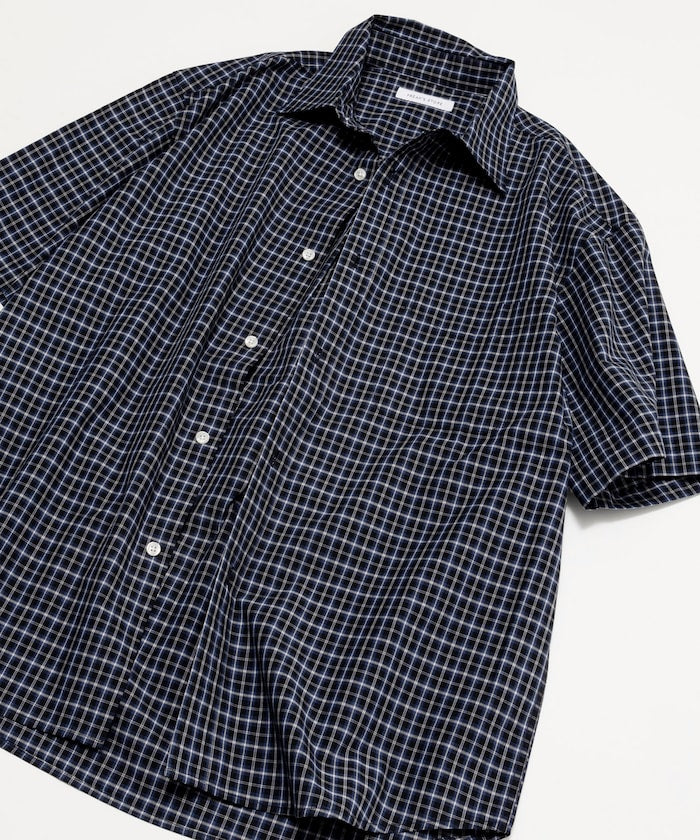 FREAK'S STORE Relaxed Fit Typewriter Regular Collar Short Sleeve Check Shirt 短袖格紋襯衫