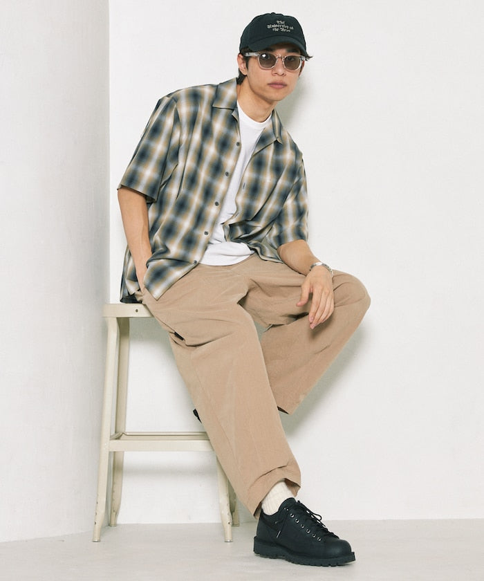 FREAK'S STORE NEW LOOSE FIT OMBRE CHECK SHIRT SS 短袖格紋襯衫