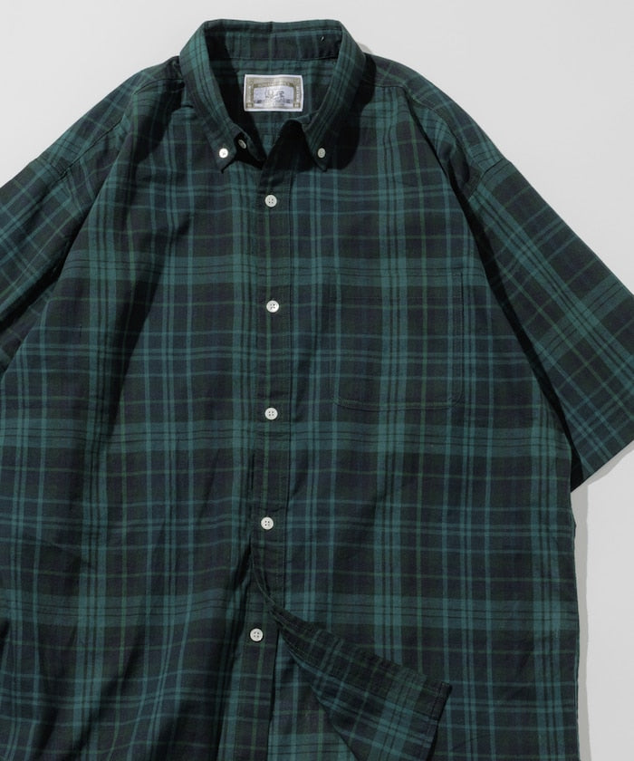 FREAK'S STORE Relaxed Fit Dark Madras Check Button Down Shirt 馬德拉斯格紋短袖襯衫