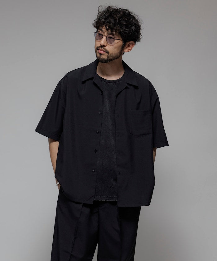 FREAK'S STORE Reflax Functional Fabric Relaxed Fit Open Collar Shirt 機能寬版短袖襯衫