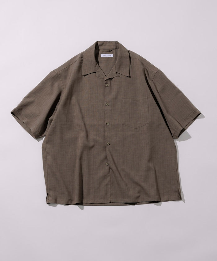 FREAK'S STORE Reflax Functional Fabric Relaxed Fit Striped Open Collar Shirt 機能條紋短袖襯衫