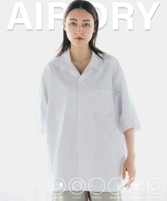 FREAK'S STORE AIRDRY big silhouette open collar shirt 高機能短袖襯衫