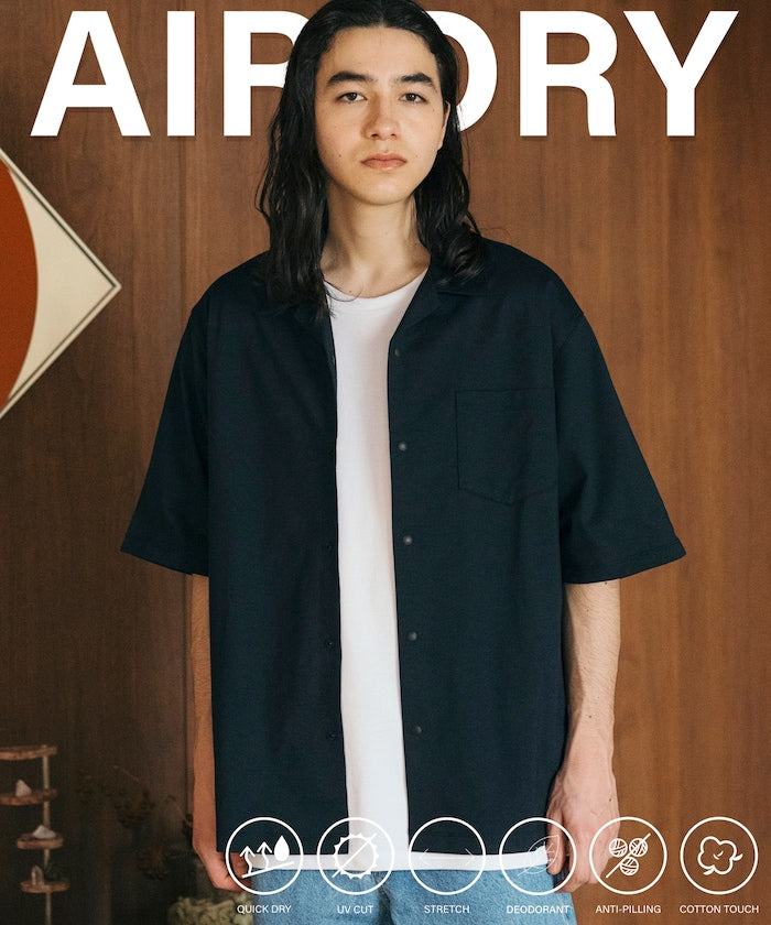 FREAK'S STORE AIRDRY big silhouette open collar shirt 高機能短袖襯衫