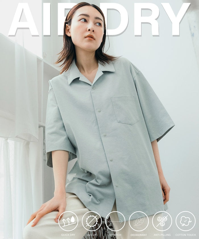 FREAK'S STORE AIRDRY big silhouette open collar shirt 高機能短袖襯衫