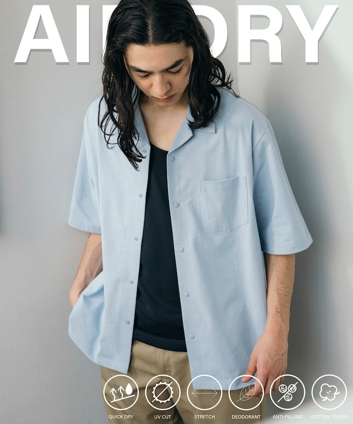 FREAK'S STORE AIRDRY big silhouette open collar shirt 高機能短袖襯衫