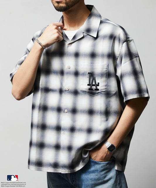 FREAK'S STORE Custom MLB short sleeve check shirt 短袖格紋襯衫