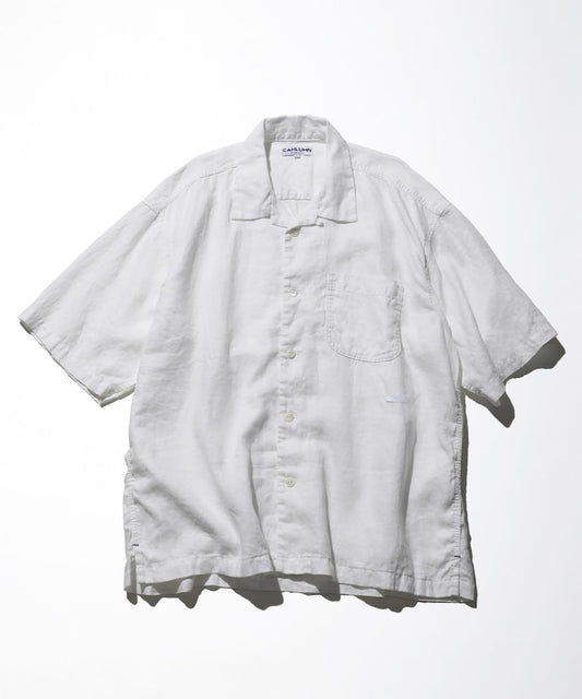 CAHLUMN Linen Open Collar Shirt 亞麻口袋短袖襯衫