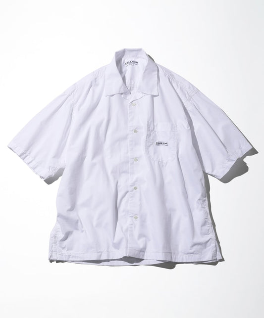 CAHLUMN Magazine Pocket Chain Stitch Open Collar Shirt 短袖口袋襯衫