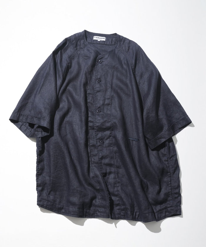 CAHLUMN Linen Baseball Shirt 亞麻短袖棒球衫