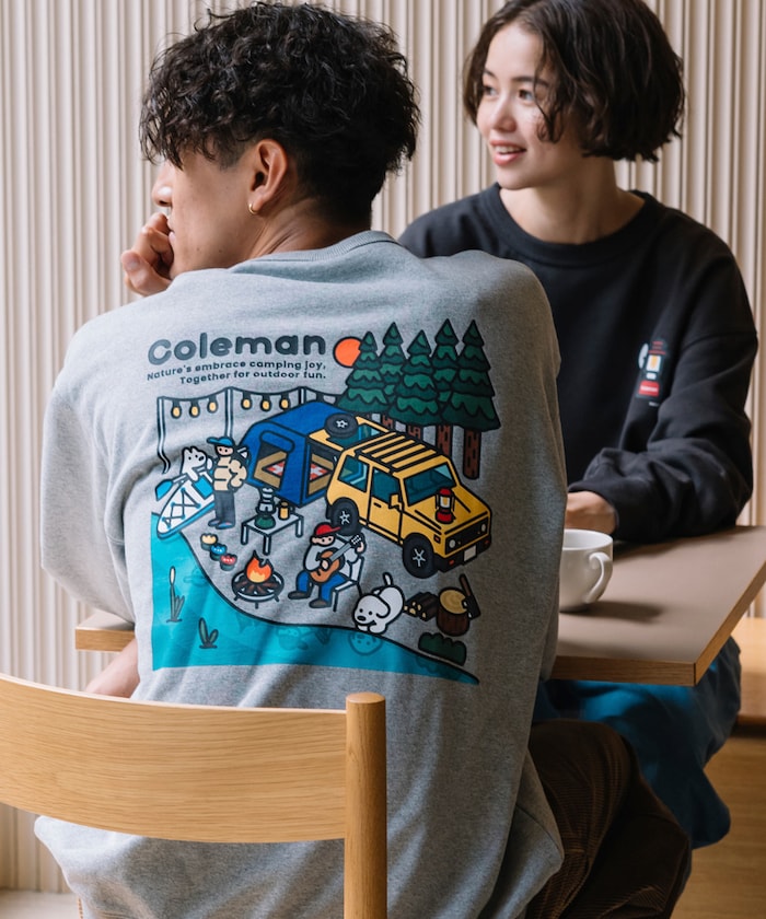 Coleman × Matsui × FREAK'S STORE 聯名款限定圓領大學T-Lake Side Camp