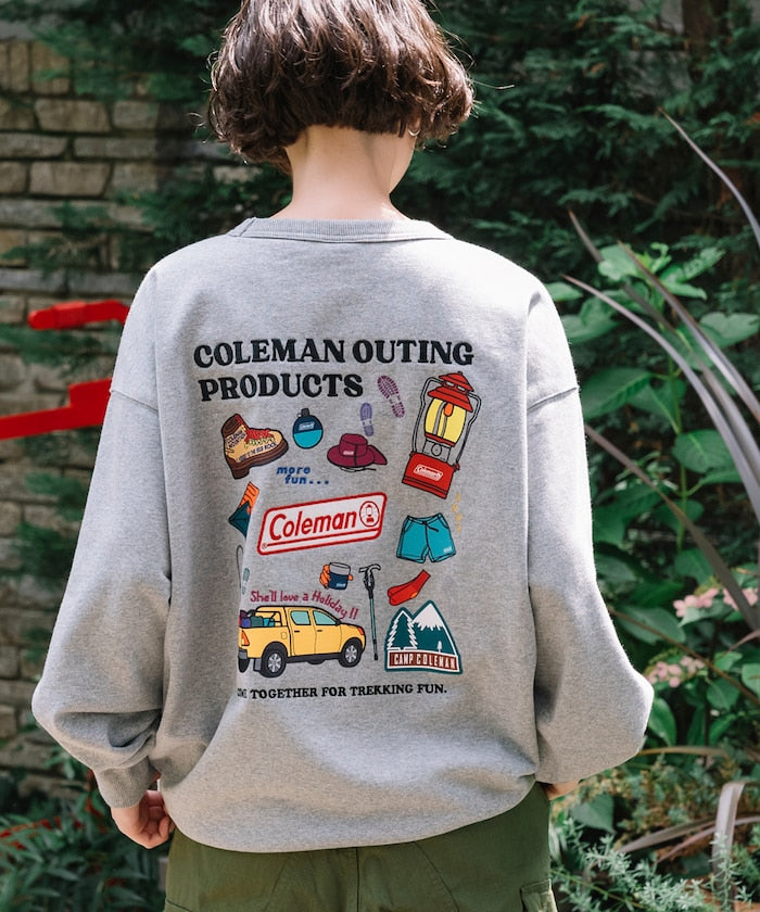 Coleman 獨家設計戶外裝備主題圓領大學T