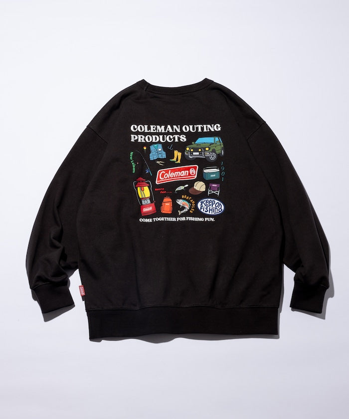 Coleman 獨家設計釣具主題圓領大學T