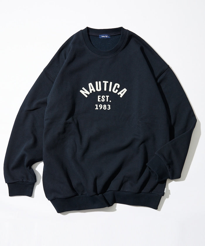 特價 NAUTICA 字母Logo 圓領大學T Felt Patch Arch Logo Crewneck Sweatshirt