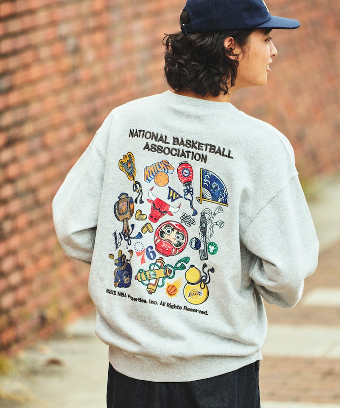 FREAK'S STORE NBA Exclusive Japanese Pattern Random Logo Back Print Sweatshirt 日本圖案球隊標誌大學T