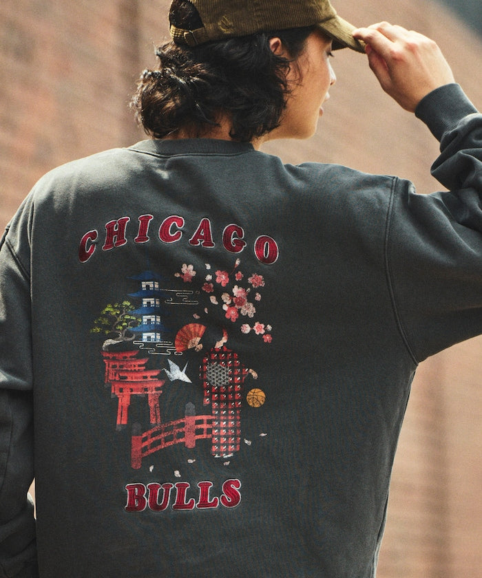 FREAK'S STORE NBA Kimono Back Print Crew Neck Sweatshirt 和服設計圖案大學T