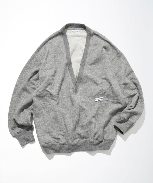 CAHLUMN Merino Wool+Cotton Loop Back V-neck Sweatshirt 美麗諾羊毛V領上衣