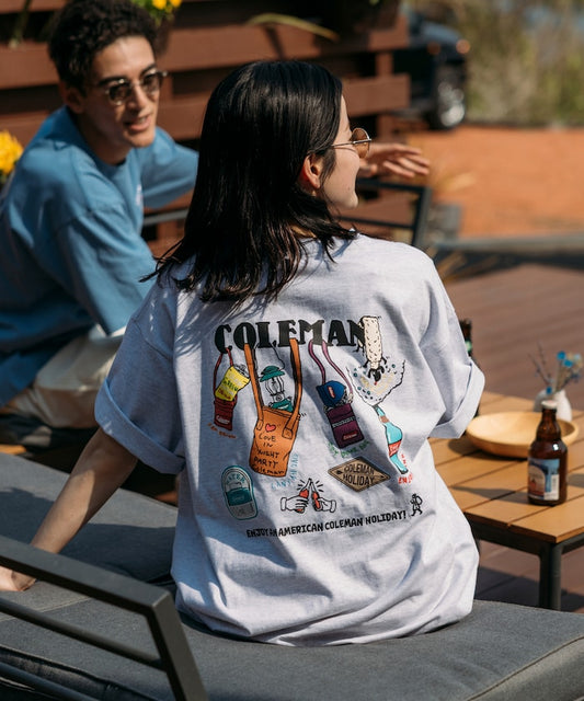 Coleman fes scene back print crew neck T-shirt 印花短袖T恤