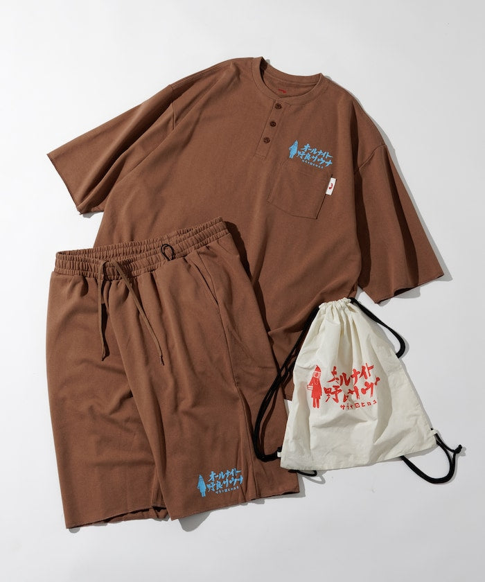 FREAK'S STORE x SAUVENIR x KANNAIGI Fleece Indoor Setup with Knapsack 限定口袋短袖套裝組(附背包)