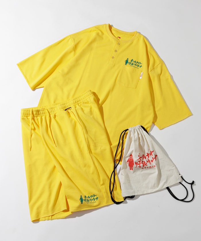 FREAK'S STORE x SAUVENIR x KANNAIGI Fleece Indoor Setup with Knapsack 限定口袋短袖套裝組(附背包)